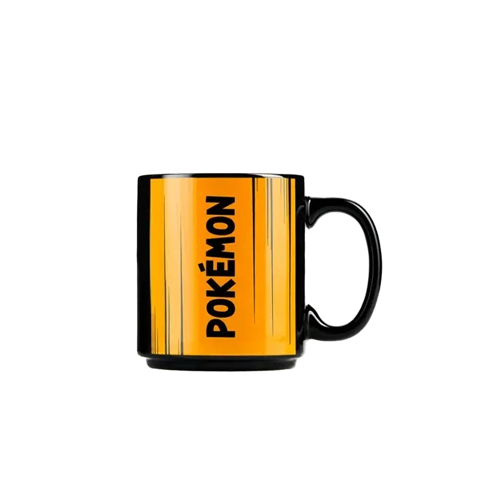 Cană neagră cu imprimeu Charmander din universul Pokémon - Merchandise și cadouri Pokemon